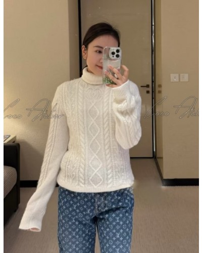 CHANEL 샤넬 캐시미어 폴라 니트