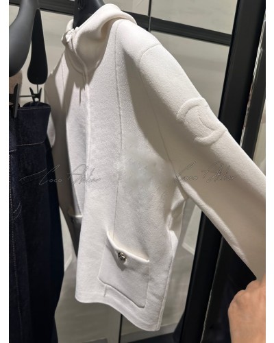 CHANEL 샤넬 니트 후드 집업