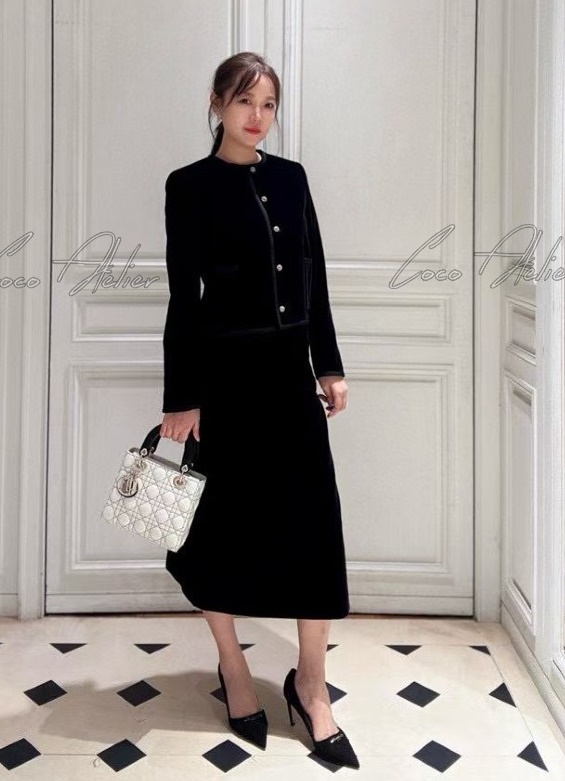 Dior 디올 벨벳 트위드 자켓 & 스커트