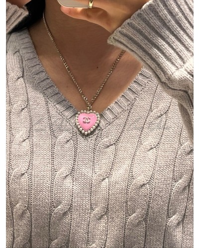 CHANEL 샤넬 하트 목걸이