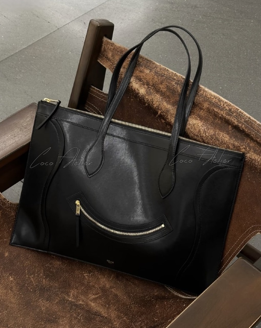 CELINE 셀린느 플랫 카바스 뉴 러기지 토트백