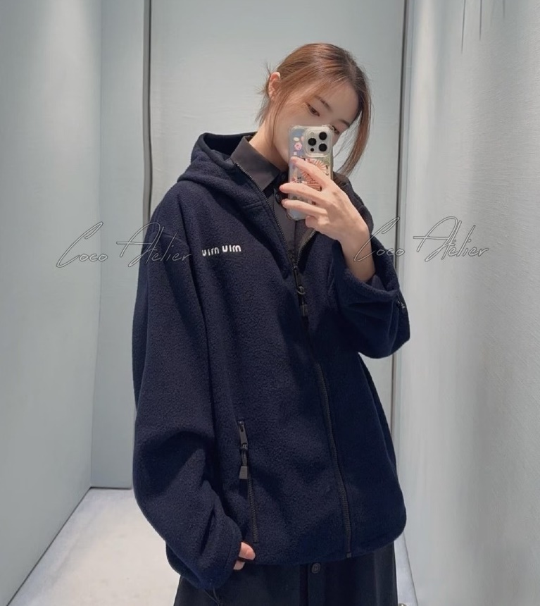 Miumiu 미우미우 후리스 후드 집업