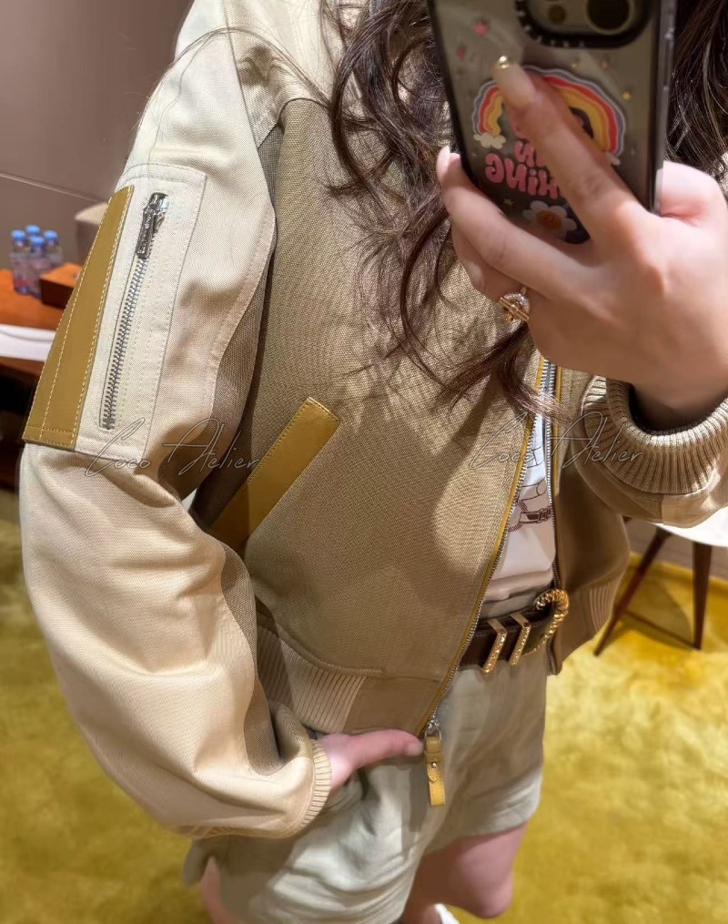 HERMES 에르메스 양가죽 패치 자켓