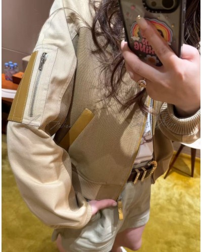 HERMES 에르메스 양가죽 패치 자켓