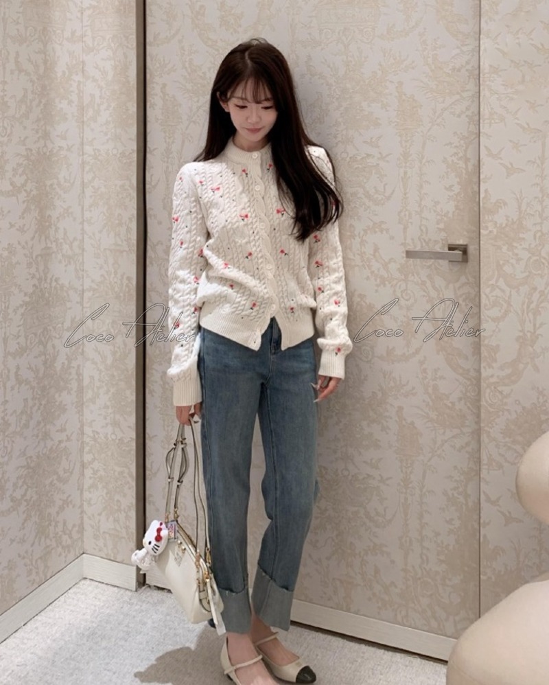 Dior 디올 플라워 가디건