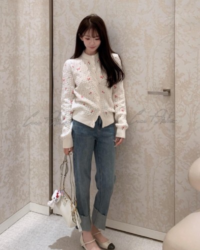 Dior 디올 플라워 가디건