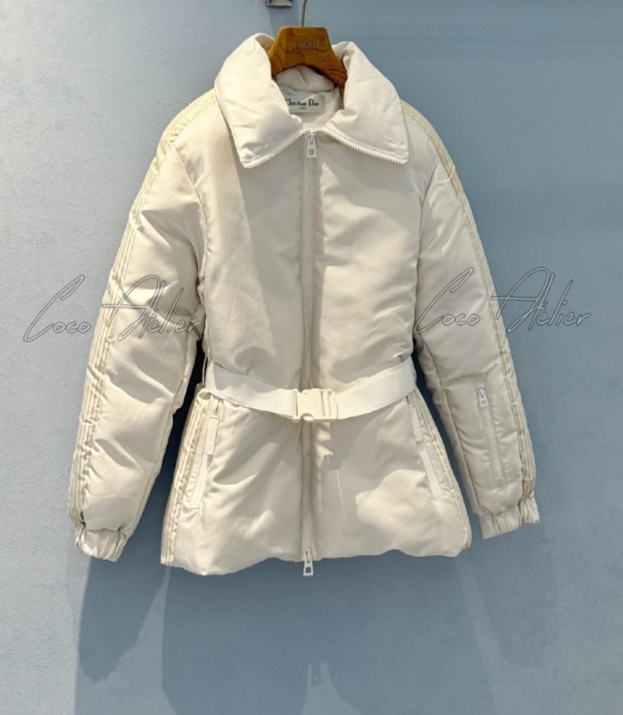 white belt padded coat