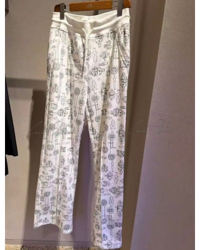 Cotton-printed Pants