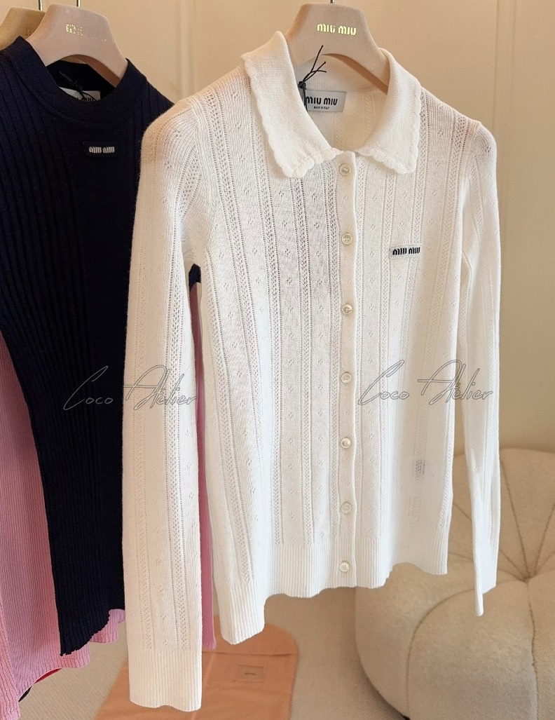 Cashmere Punching Cardigan