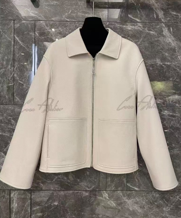 lining silk leather jacket