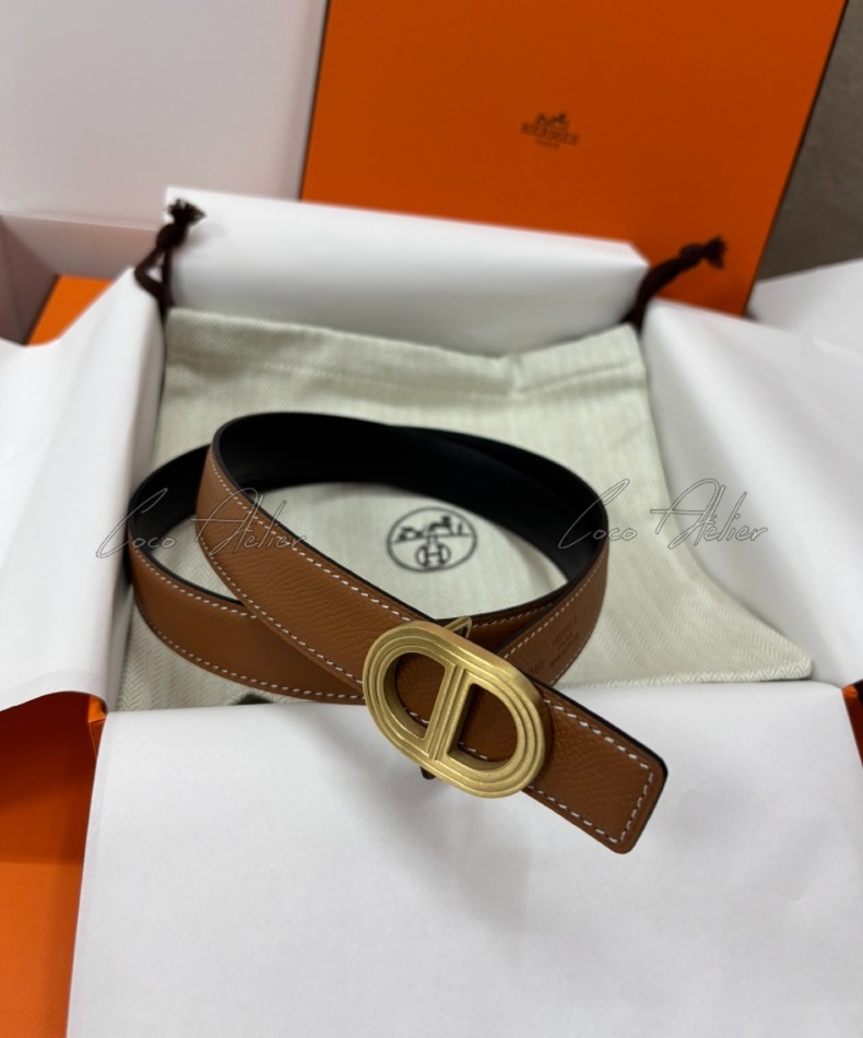 Brown leather belt