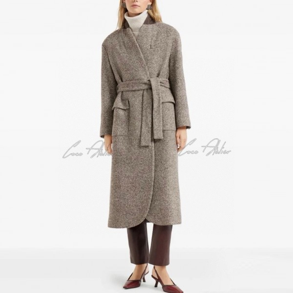 BC Herringbone Long Coat