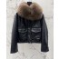 leather fur jacket