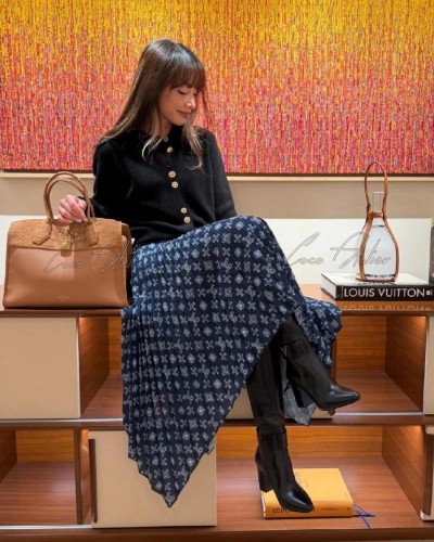 Wool monogram cardigan