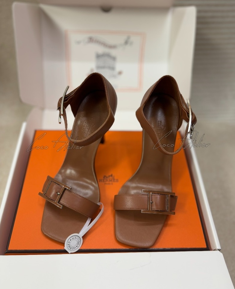 H Buckle Strap Sandals Heels