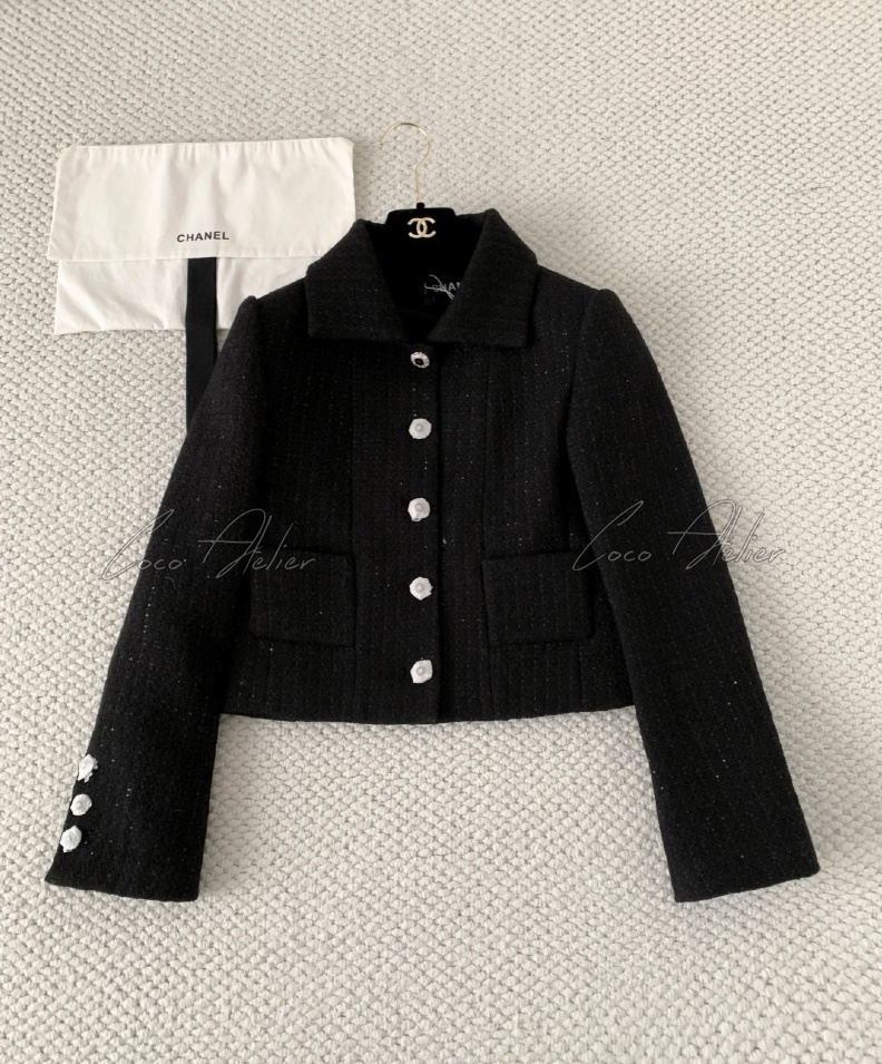 Black Tweed Jacket & Skirt