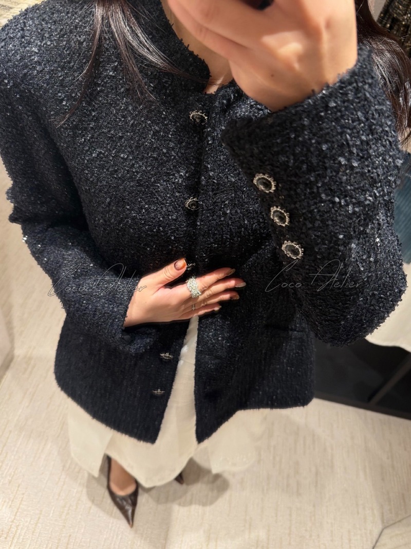 Black Half Tweed Jacket