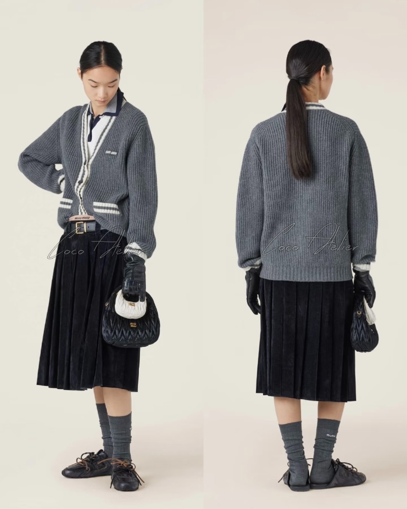 Grey waffle cardigan