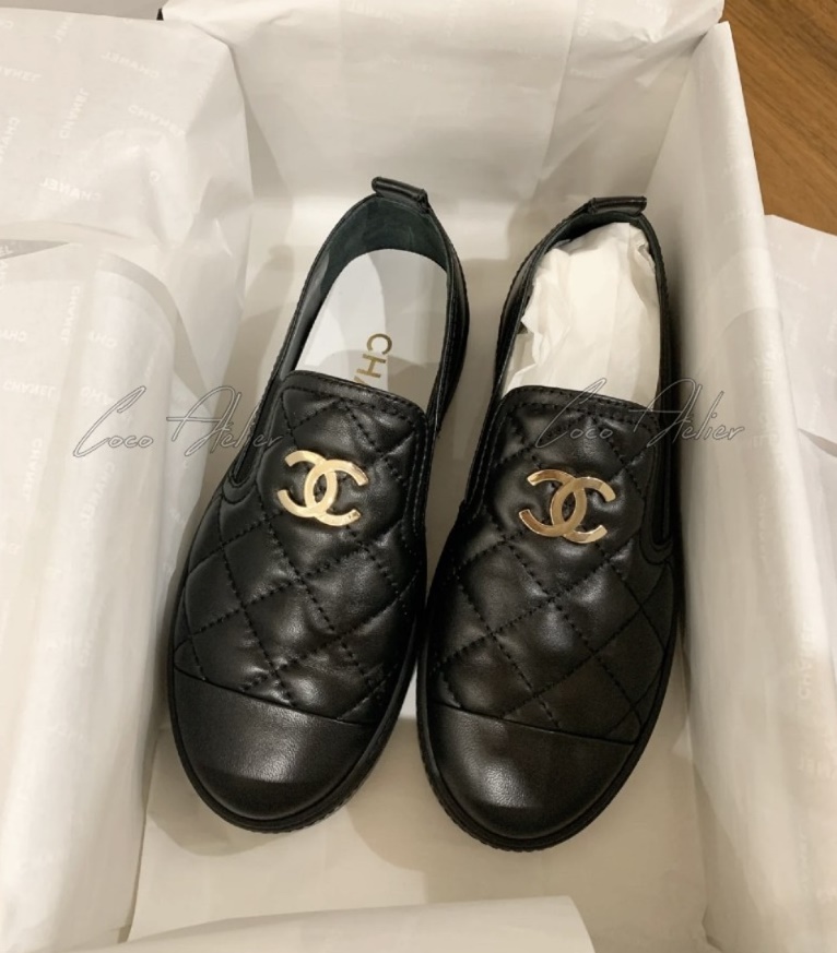 23P quilting slip-on sneakers