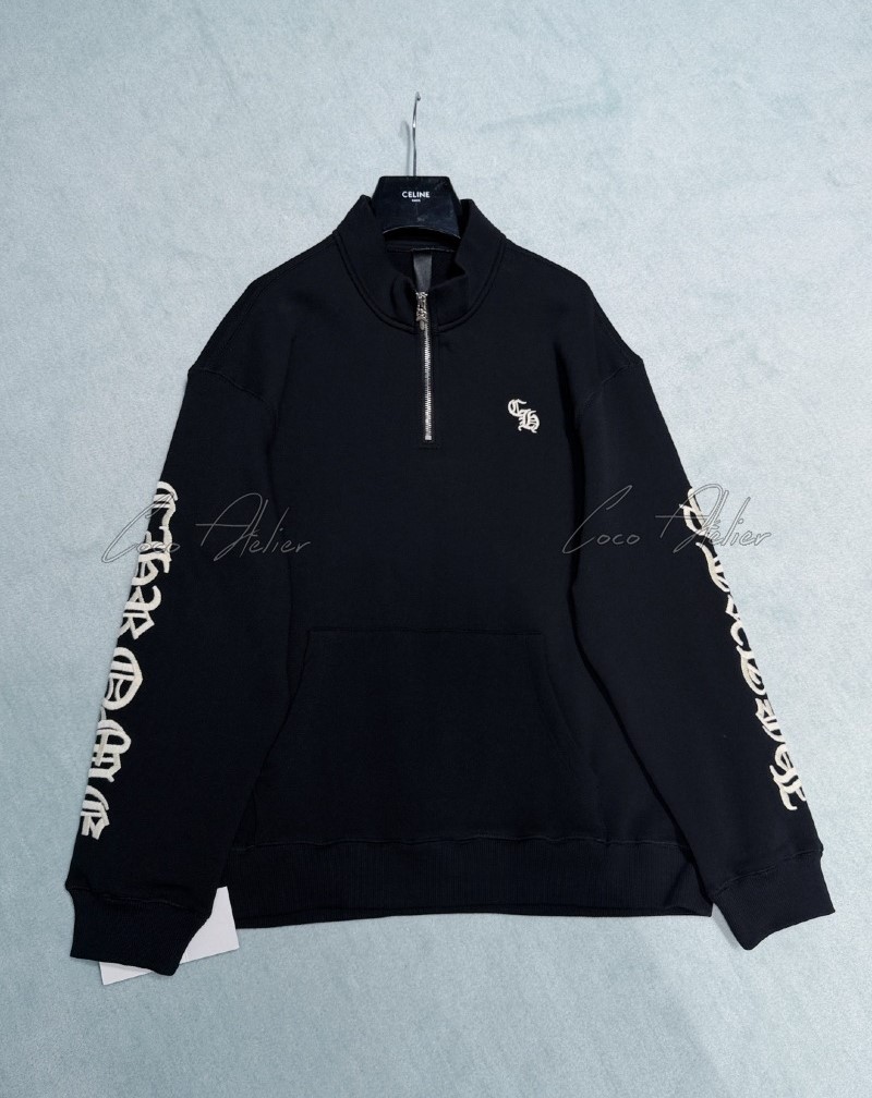 Chrome semi zip-up