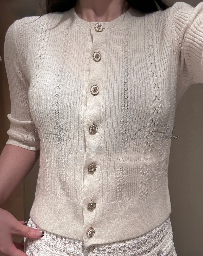 Ribbed bone Cardigan