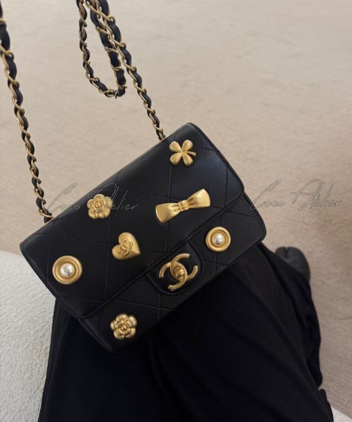 leather chain bucket bag