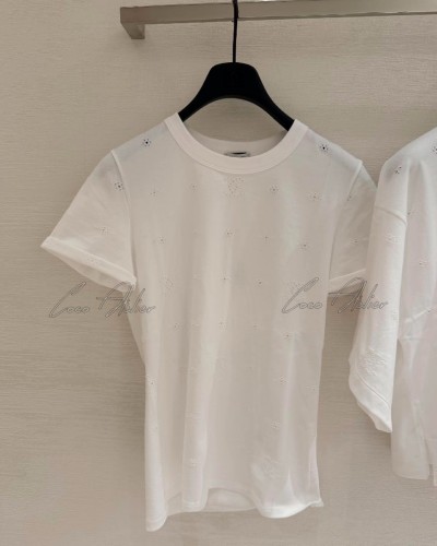 cc embroidered t-shirt(+3color)