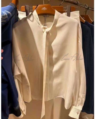 HE tie blouse