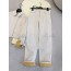 beige Roll-up pants