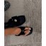 CC ribbon flip-flop sandals(+2color)